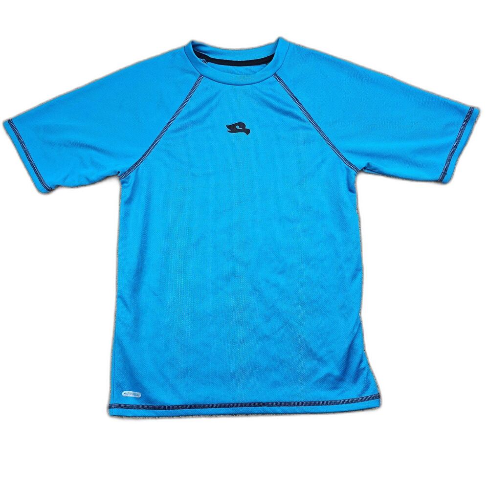 Tony Hawk Short-Sleeve Performance Sports Shirt Blue Boys Size Large 14/16